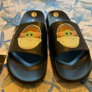 Baby yoda unisex slide on shoes